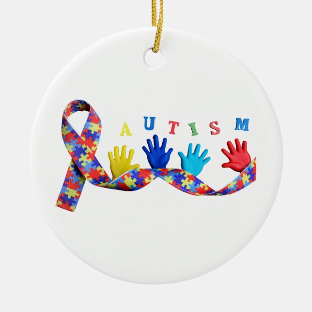 Autism Ceramic Tree Decoration (Front)