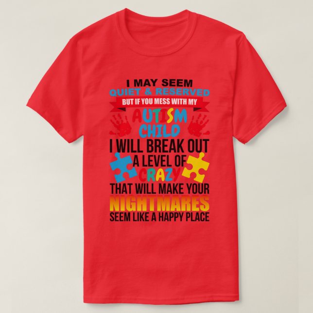 Autism Child 1 T-Shirt (Design Front)