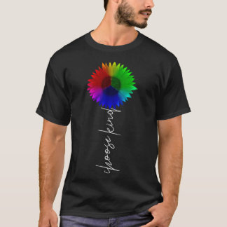 Autism Choose Kind Autism Awareness Sunflower Auti T-Shirt