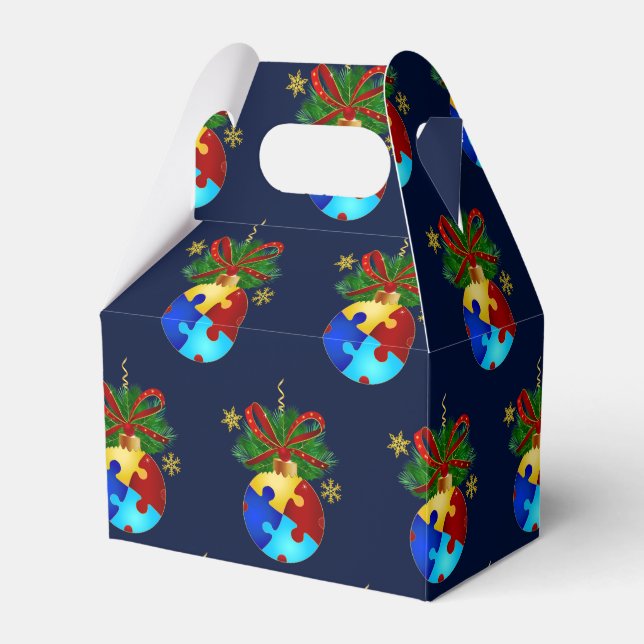 Autism Christmas Bauble Favour Box (Front Side)