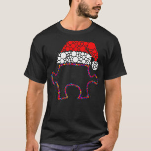 Autism Christmas Christmas Hat Puzzle Piece ASD Aw T-Shirt