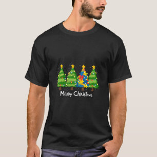 Autism Christmas Tree Ornament Decor Gift Puzzle M T-Shirt