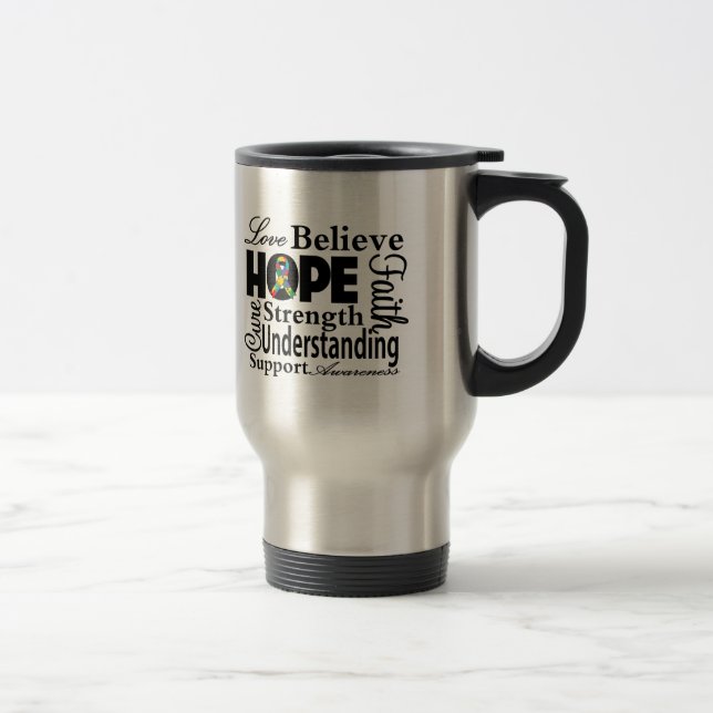 Autism Collage of Hope Travel Mug (Right)