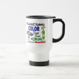 Autism COLOR THEIR OWN WORLDS Students Travel Mug