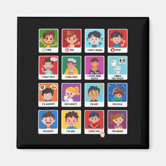 Autism Communication Cards Kids Emotions Speech Th Magnet