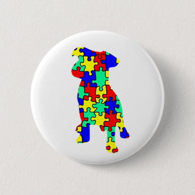 Autism Companion Dog Button (Front)