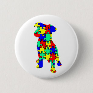 Autism Companion Dog Button