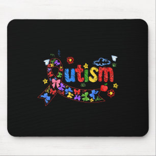 Autism Coquette Bow It's Okay To Be Different Mouse Mat