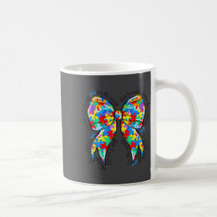 Autism Coquette Bow Puzzle Autism Awareness Proud Coffee Mug