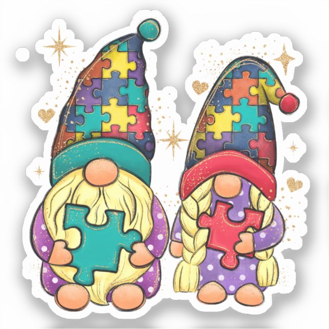 Autism Couple Gnome (Front)