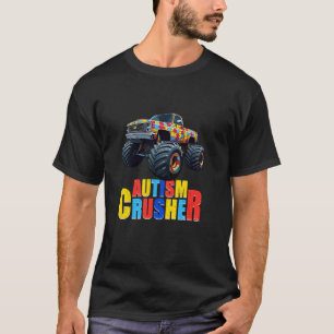 Autism Crusher Monster Truck Autism Awareness T-Shirt