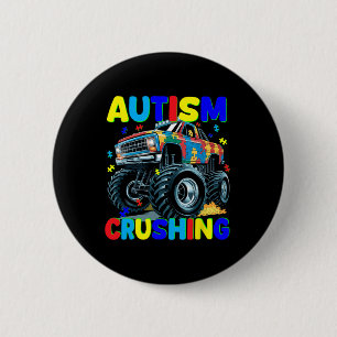 Autism Crusher Truck - Monster Truck Autism Awaren 6 Cm Round Badge