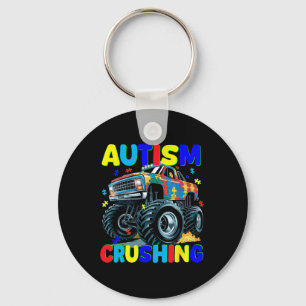 Autism Crusher Truck - Monster Truck Autism Awaren Key Ring