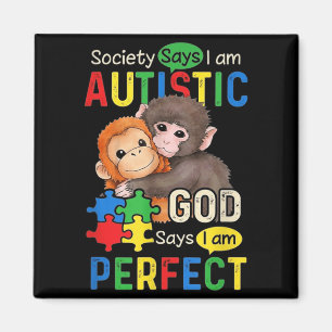 Autism Cute Baby Monkey Punch Plush Hugging Magnet