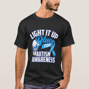 Autism-Cute Light It Up Blue For Autism Awareness T-Shirt