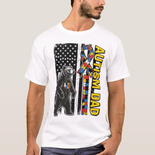 Autism Dad Bear Flag Awareness Shirt Design_1