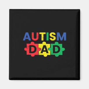 Autism Dad Fathering Autism Support Awareness Mont Magnet