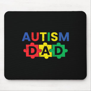 Autism Dad Fathering Autism Support Awareness Mont Mouse Mat