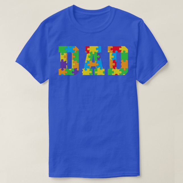 Autism Dad Funny Autistic Design T-Shirt (Design Front)