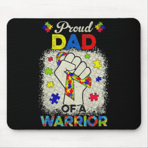 Autism Dad Of Autism Awareness Warrior Support Aut Mouse Mat