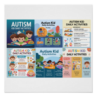 autism daily activities poster