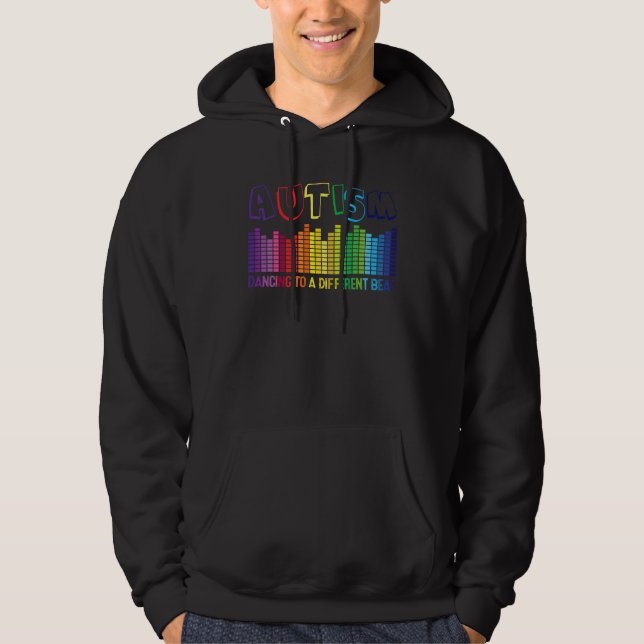 Autism dance different beat autistic effect music  hoodie (Front)