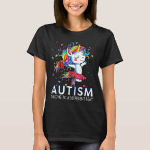 Autism Dancing To Be A Different Beat Unicorn T-Shirt