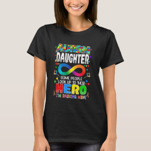 Autism Daughter Raising Hero Groovy Mother Autism T-Shirt