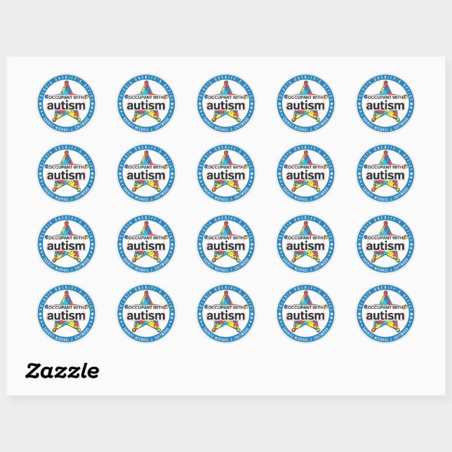 Autism Decal Program | Autism Decal Program Classic Round Sticker (Sheet)