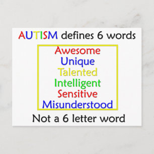 Autism Defines Postcard