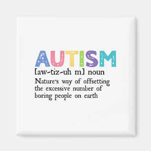 Autism Definition Autism Awareness Acceptance Gift Magnet