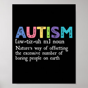 Autism Definition Autism Awareness Acceptance Gift Poster