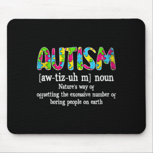 Autism Definition Autism Awareness Acceptance Mouse Mat