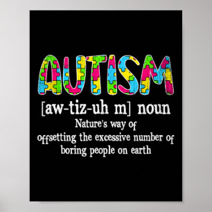 Autism Definition Autism Awareness Acceptance Poster