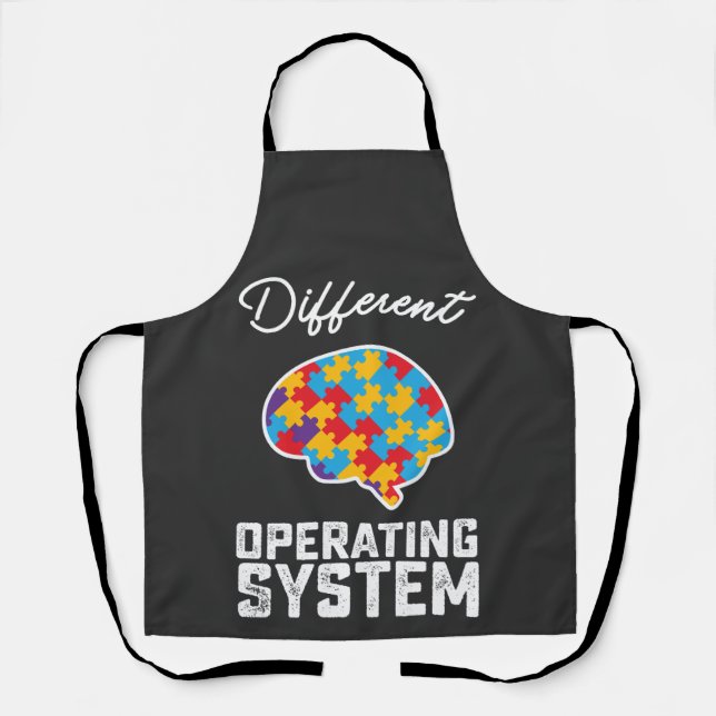 Autism Different Operating System Neurodiversity Apron (Front)