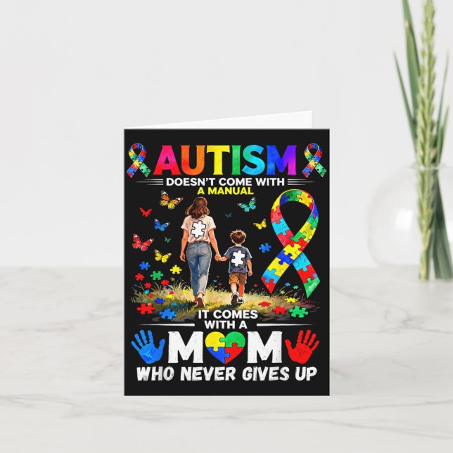 Autism Doesnt Come with A Manual Mum Gives Up Card (Front)