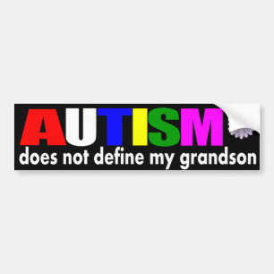 Autism doesn't define my grandson bumper sticker