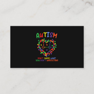 Autism Dont Judge What You Dont Understand Business Card