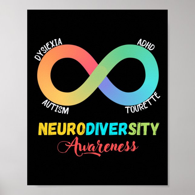 Autism Dyslexia Tourette Neurodiversity Awareness  Poster (Front)