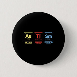 Autism Elements Awareness Month Autistic Kids Boys 6 Cm Round Badge