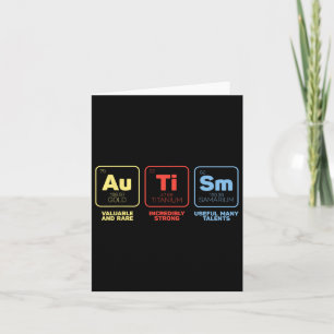 Autism Elements Awareness Month Autistic Kids Boys Card