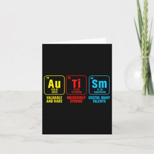 Autism Elements Periodic Table Awareness Asd Card
