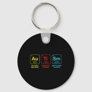 Autism Elements Periodic Table Awareness Asd Men W Key Ring