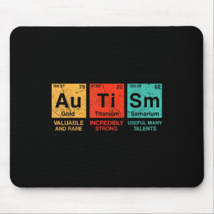 Autism Elements Periodic Table Awareness Asd Men W Mouse Mat