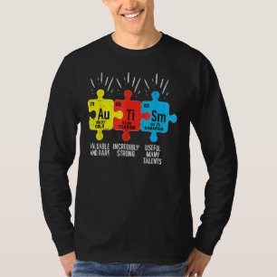 Autism Elements Periodic Table Awareness Asd Men W T-Shirt