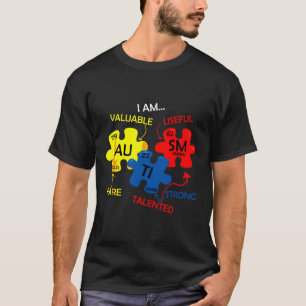 Autism Elements Periodic Table Awareness Asd Men W T-Shirt
