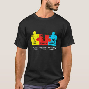 Autism Elements Periodic Table Awareness Asd Men W T-Shirt