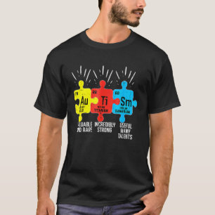 Autism Elements Periodic Table Awareness Asd Supp T-Shirt