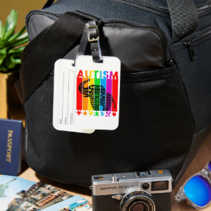 Autism Elephant Cute Awareness Luggage Tag