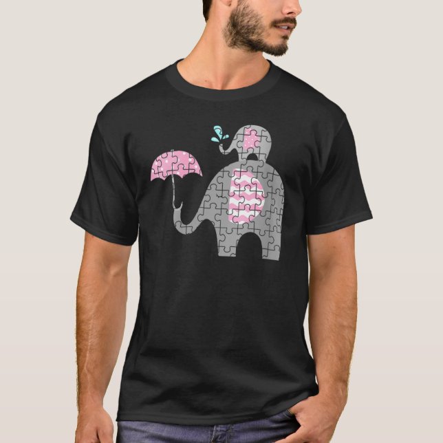 Autism Elephant Mum Autism Child Awareness Kids To T-Shirt (Front)